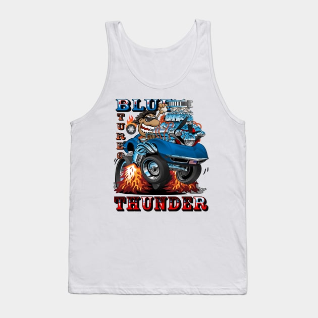 Blue Thunder Race Car Tank Top by black8elise